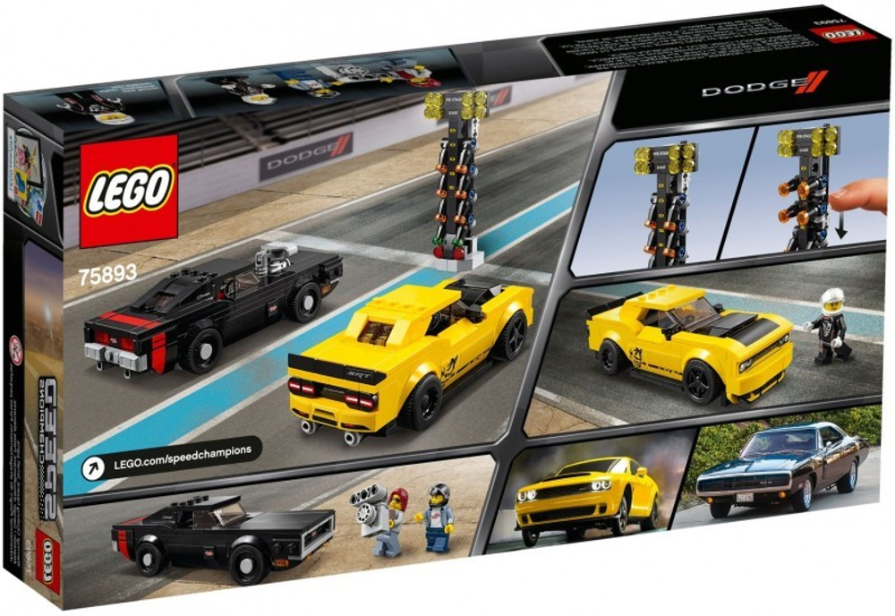 LEGO Speed Champions: Автомобили 2018 Dodge Challenger SRT Demon и 1970 Dodge Charger R/T 75893 — 2018 Dodge Challenger SRT Demon and 1970 Dodge Charger R/T — Лего Спид чампионс Чемпионы скорости