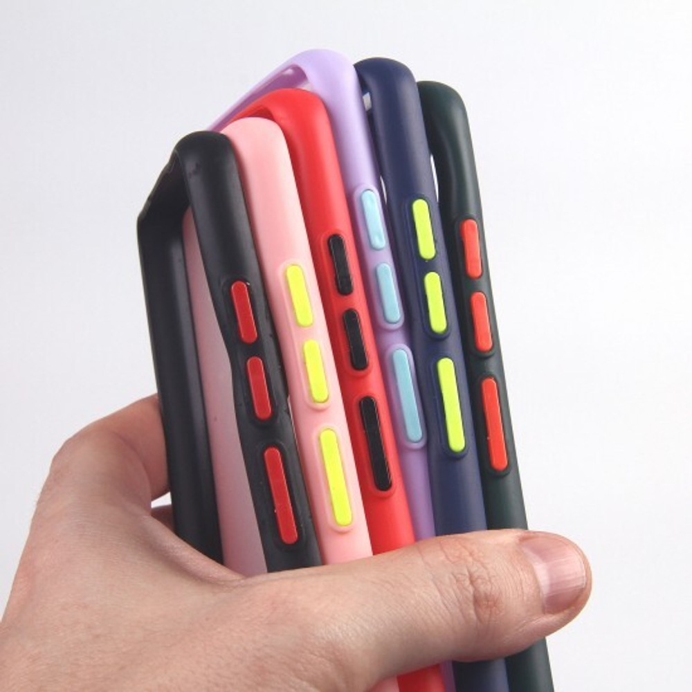 Чехол для Samsung Galaxy A72, прозрачный, матовый, 0,5 мм, 012507 Красный