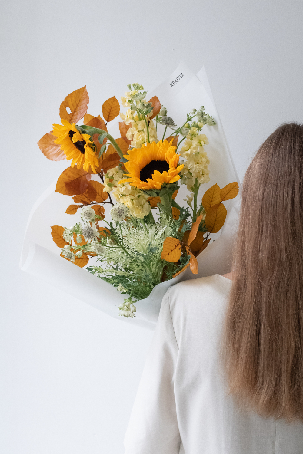 авторский букет в желтых оттенках для мамы
