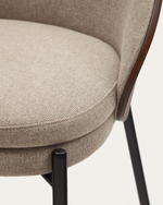 Стул Eamy светло-коричневый из шпона ясеня с отделкой венге