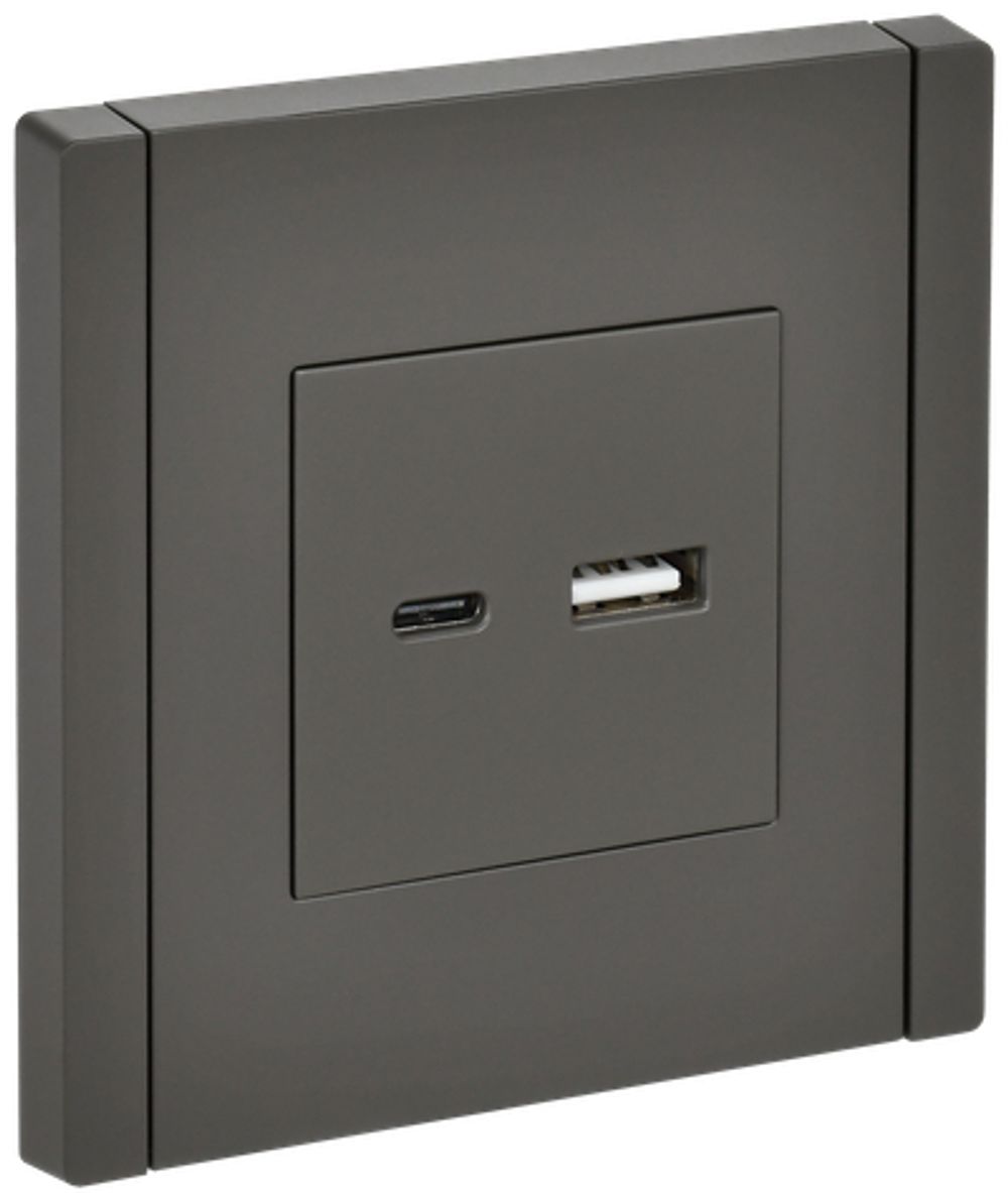 FORTE&PIANO Розетка USB A+C 3,1А FP350 серый IEK