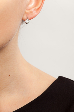 "Ванга" серьги в серебряном покрытии из коллекции "Леди" от Jenavi  с английским замком