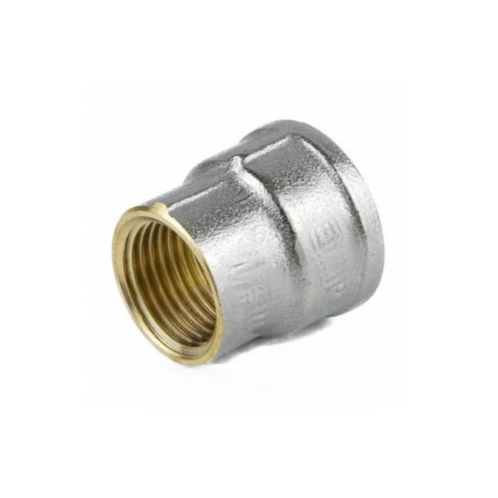 Муфта лат никель переходная Ду 32х15 (1 1/4"х1/2") ВР Ру 40