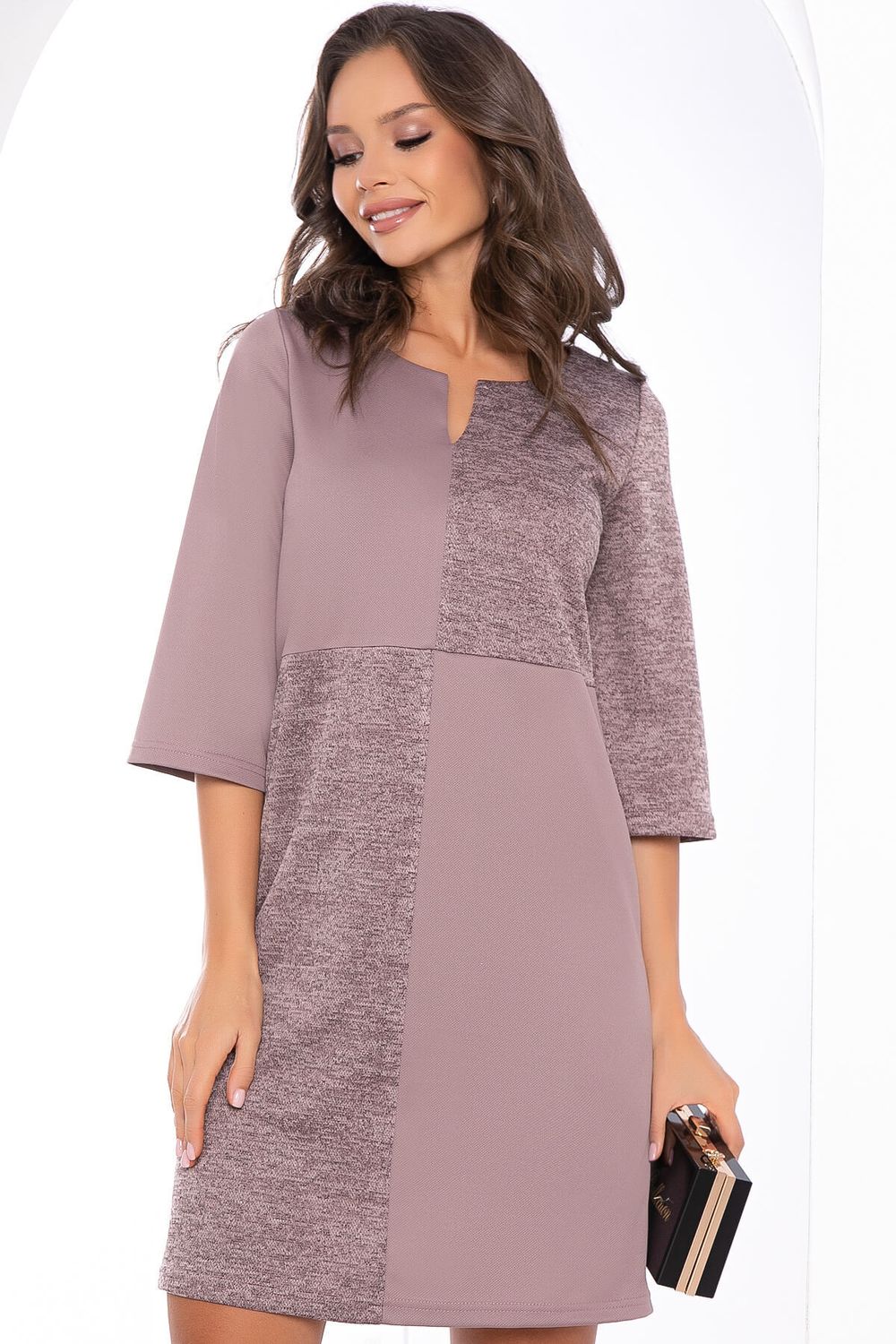 Платье комбинированное (беж) П8398 LT Collection