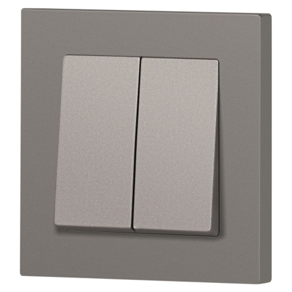 Выключатель Intro Accent 6-104-09 двойной, 10А-250В, IP20, СУ, AL/CU, титан | 