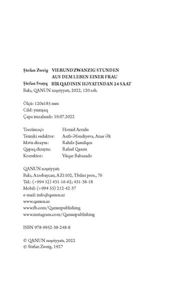 Bir qadının həyatından 24 saat