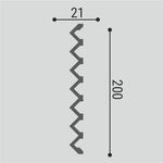 BelloDeco. Стеновая панель СП 11/2.6, (200x21x2600мм). Полимер, композит