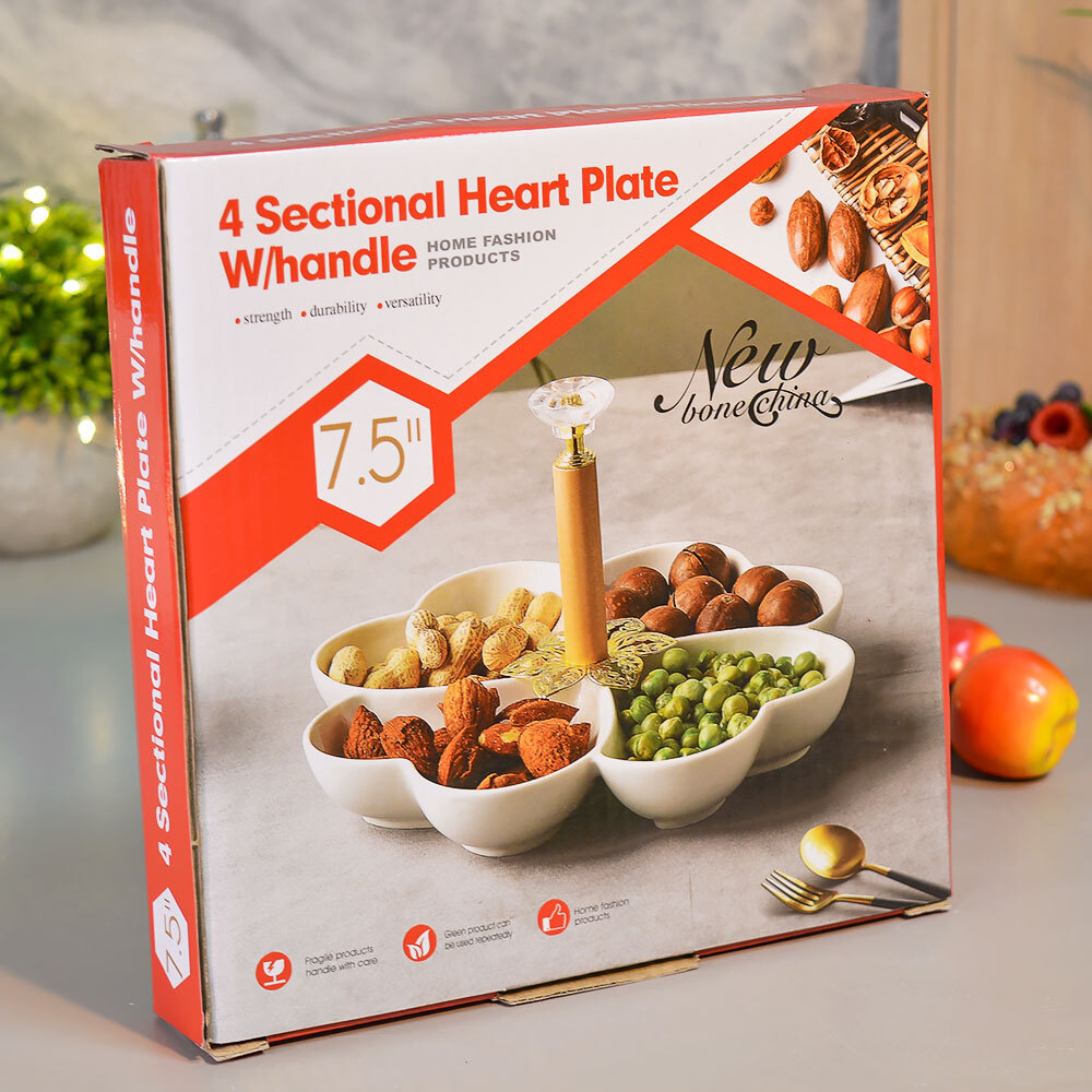 Менажница 4-х секционная 19см ZD20201