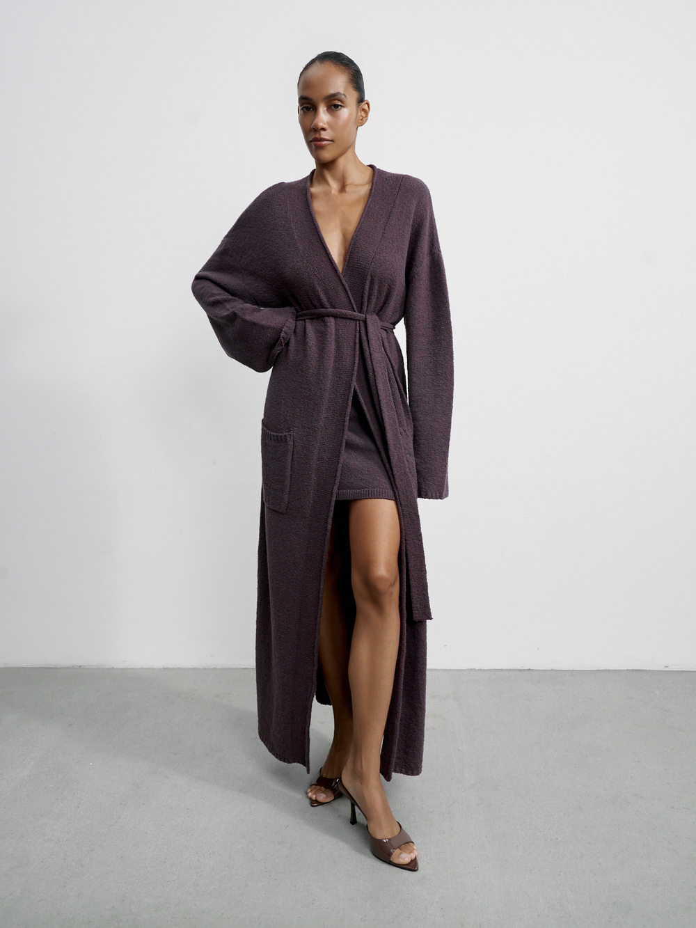 Кардиган ROMEE длинный, ардезия