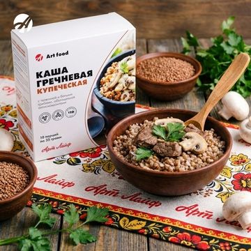 Каша Купеческая с телятиной и белыми грибами