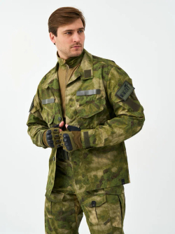 Куртка тактическая GEN 3 COMBAT ATACS FG (ГЕН 3 КОМБАТ АТАКС ФГ), рипстоп нейлон + хлопок (50%*50% NYCO) ИКР, цвет ATACS FG (МОХ), мужская, MIMICRYA