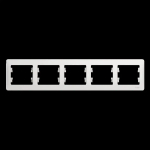 GLOSSA 5-постовая РАМКА, горизонтальная, БЕЛЫЙ