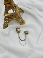 Брошь двойная с цепями