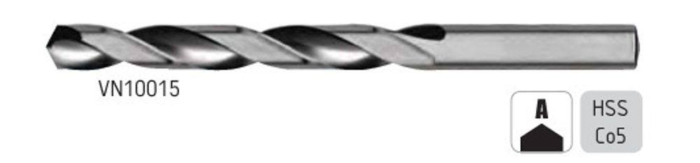 Сверло Ø5,2x86/52  DIN 338, HSSCo5 VN10015.0520
