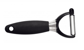 Овощечистка 5/16 см. с плавающим лезвием, черная нерж. с прорезин. ручкой Icel