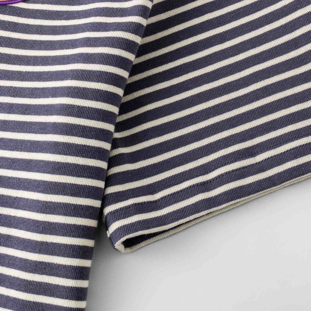 Футболка Ymkashix Stripe темно-фиолетовый / бежевый