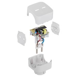 Разветвитель электрический ЭРА SP-2-USB-W на 2 розетки + 2xUSB 2400mA без заземления 10А белый