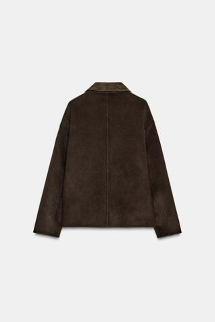 ZARA КУРТКА ИЗ СМЕСОВОЙ ШЕРСТИ — ZW COLLECTION, КОРИЧНЕВЫЙ