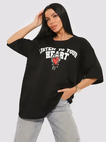 Футболка женская оверсайз принт