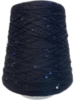 Пряжа на бобине (Италия)95% хлопок с пайетками 5% п/л 100г-450м 300г