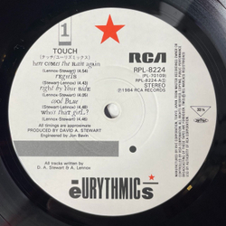 Винтажная виниловая пластинка LP Eurythmics Touch (Japan 1984) (Obi) Here Come The Rain Again