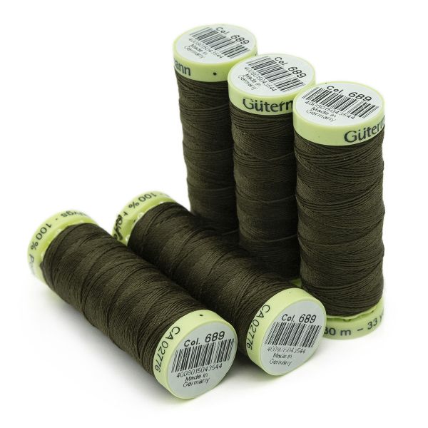 Нитки отделочные Gutermann Top Stitch 30 (30 метров), 5 кат. | 689 т.хаки