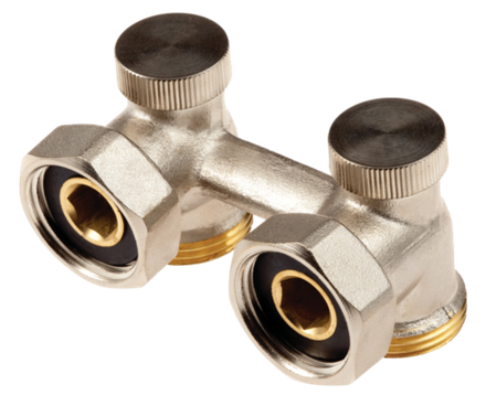 Клапан (узел) нижнего подключения угловой PRADEX G 3/4"x3/4"