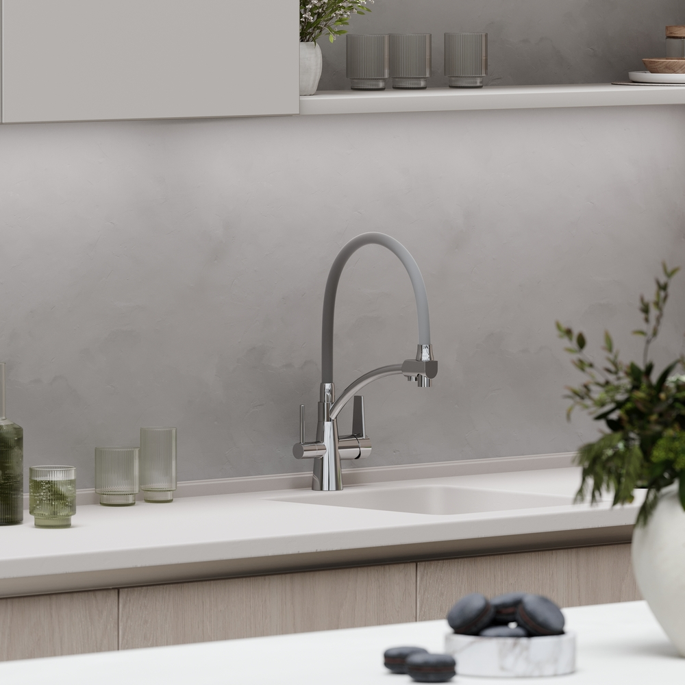 Смеситель для кухни Sancos Eri с гибким изливом, цвет хром/серый, арт. SC4001CH