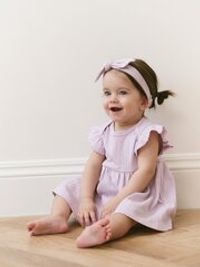 Повязка-солоха "Сирень" из ажурного хлопка 0+