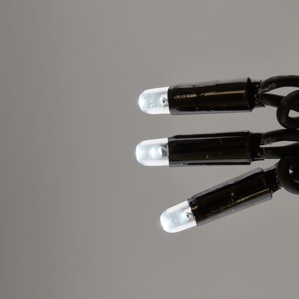 ULD-B5007-300-TBK WHITE IP67 Бахрома светодиодная с эффектом мерцания. 5м. Соединяемая. 300 светодиодов. Белый свет. Провод черный. TM Uniel