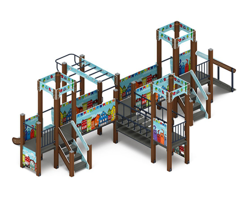 Детский игровой комплекс Королевство (Коты) ДИК 1.15.05-11 H=750