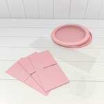 Коробка сборная 30х15 см с окошком (Розовый)