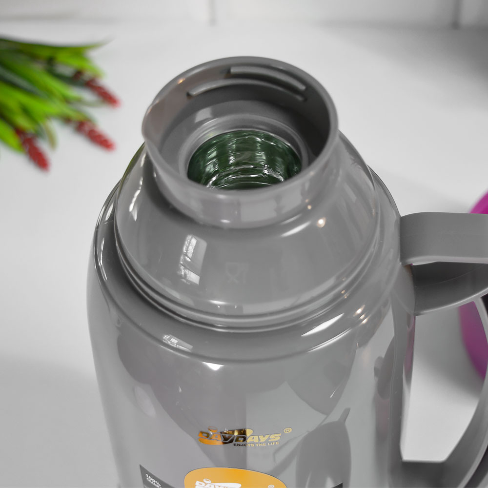 Термос 1,8л пластик, стеклянная колба, 60T180