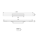 Профиль для душа TECEdrainprofile, 800 мм, PVD Polished Red Gold