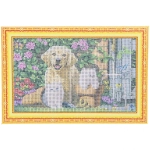 Алмазная мозаика на подрамнике с полным заполнением «МИР ЯРКИХ КРАСОК», Филя с милыми друзьями, 20*30 см