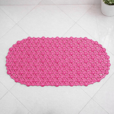 Коврик для ванной матовый Паутинка 37*66см (малиновый)
