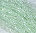 БП046ДС23 Хрустальные бусины "рондель", цвет: светло-зеленый AB прозр., 2х3 мм, кол-во: 95-100 шт.