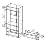 Шкаф МАМА "Цветы", Белый