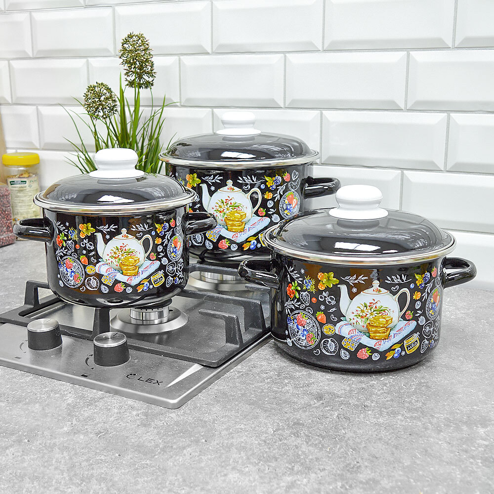 Набор кастрюль "Десерт к чаю" №02 черный