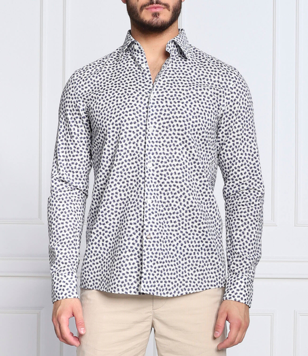 льняная рубашка c-hal-kent-c1-223 BOSS BLACK - белый(50474169)