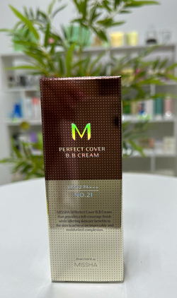Крем ВВ для коррекции тона лица MISSHA Perfect Cover BB Cream оттенок №21, 20мл.