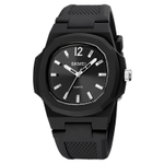 SKMEI Quartz Movement Silicone Strap Watch Men"s Watches Black Dial