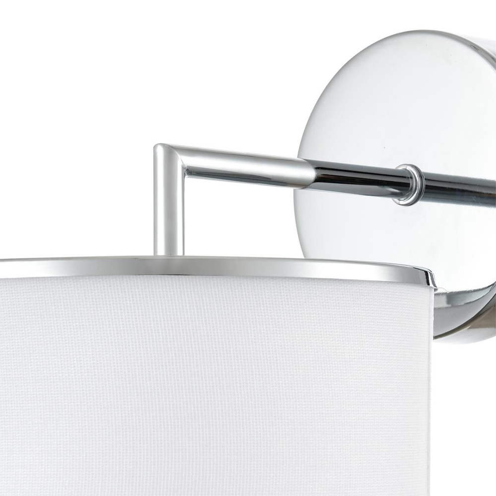 6591/1W CLASSI LN25 62 хром/белый, металл/текстиль Бра E14 1*40W 220V SUNTORI