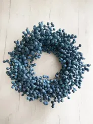 Венок из голубых ягод 40 см., Christmas DeLuxe (89966)