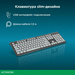 Клавиатура Oklick 480 M черный/серый (1067199)