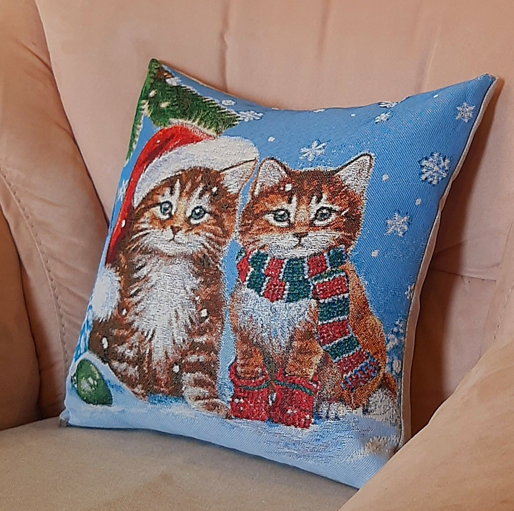 Декоративный гобеленовый чехол для интерьерной подушки Пожелания 38*38