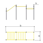 Спортивное оборудование с рукоходом Romana 501.27.01