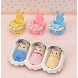Sylvanian Families - Тройняшки Кроликов с шоколадными ушками 5532