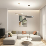 Светильник подвесной RAYDIA, 60 Вт, 3000–4000К, ?800?1500 мм, металл+акрил, черный, свет вверх/вниз