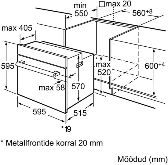 Электрический духовой шкаф Bosch HBA74R252E